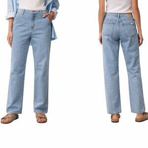 Levi’s High-Rise Loose Straight Jeans Size 29 / 8 • Light Wash • 29” Inseam